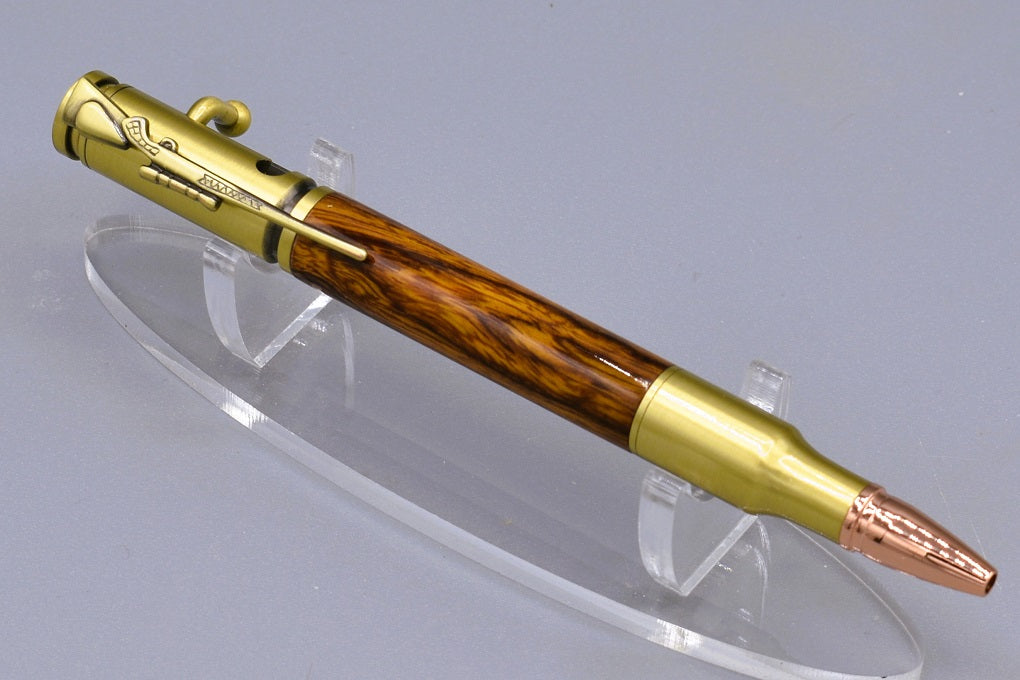 Handmade 30 Cal. Bolt action pen. Sonora Desert Ironwood 1.