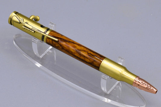 Handmade 30 Cal. Bolt action pen. Sonora Desert Ironwood 1.