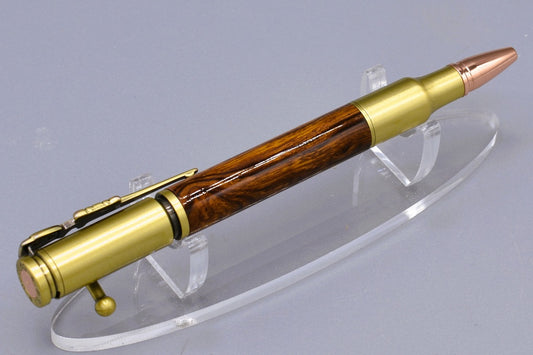 Handmade 30 Cal. Bolt action pen. Sonora Desert Ironwood 1.