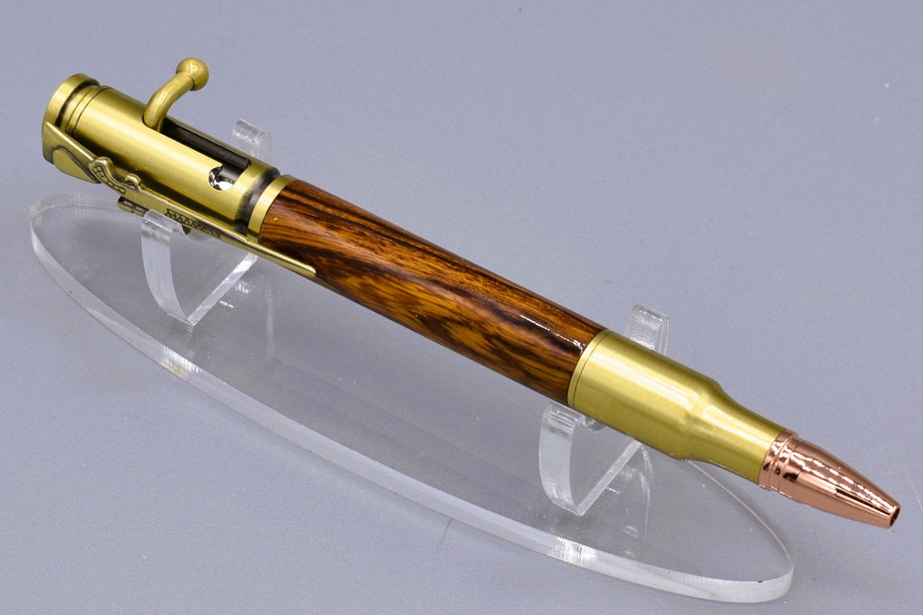 Handmade 30 Cal. Bolt action pen. Sonora Desert Ironwood 1.
