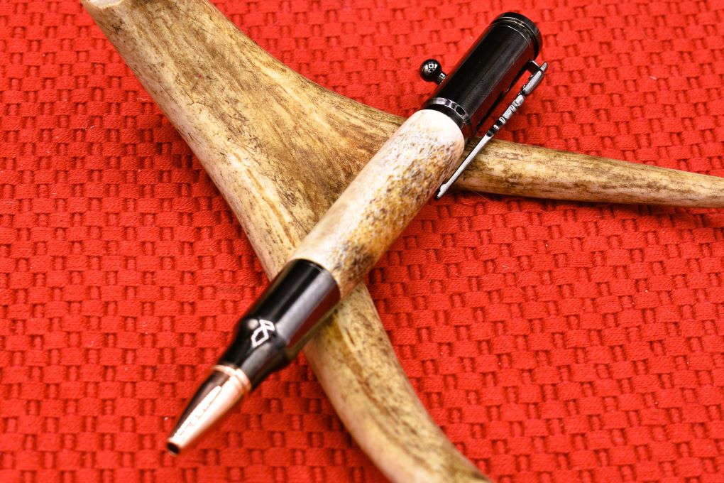 Handmade Bolt Action 30 cal. pen. Whitetail Deer antler.