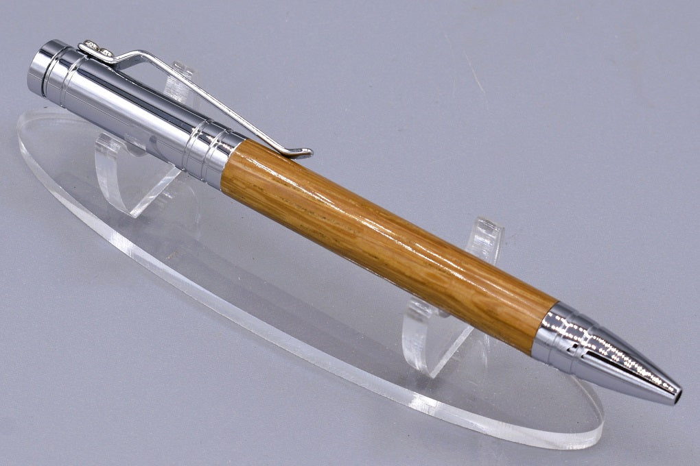 Handmade Bolt Action click pen. Oak wood.