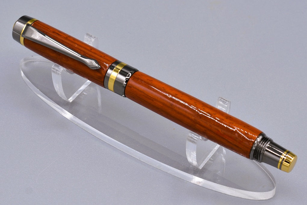 Handmade Classic Rollerball pen. Padauk wood.