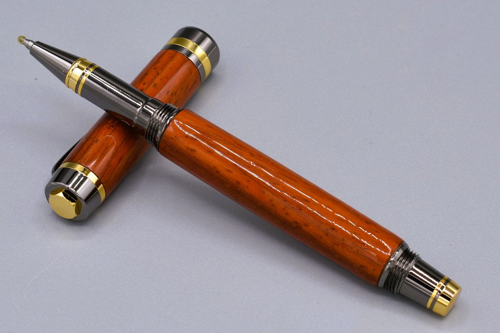 Handmade Classic Rollerball pen. Padauk wood.
