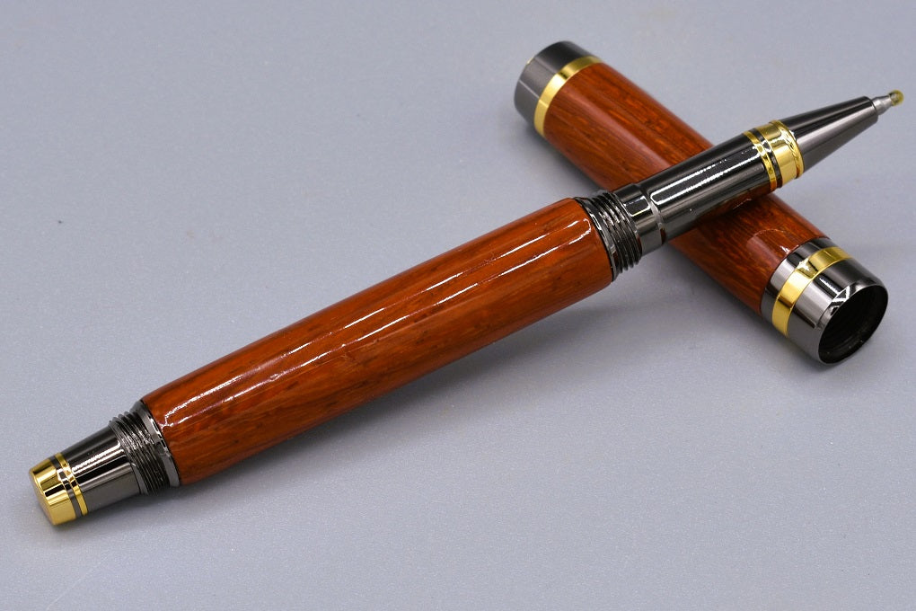 Handmade Classic Rollerball pen. Padauk wood.