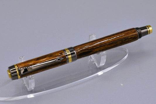 Handmade Classic rollerball pen. Bocote wood.