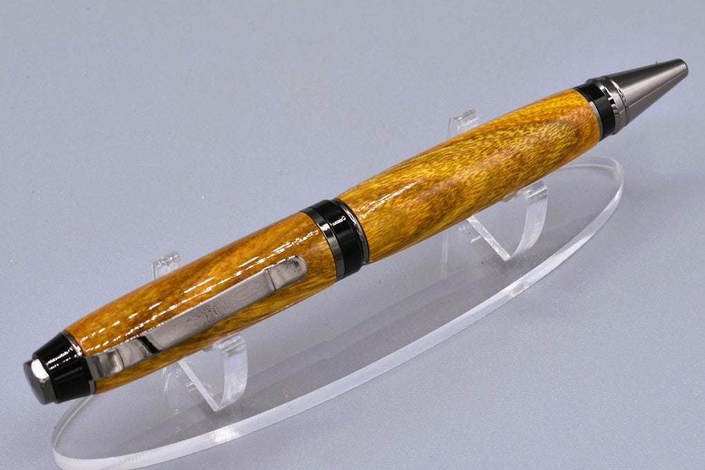 Handmade Cigar twist pen. Canary wood.