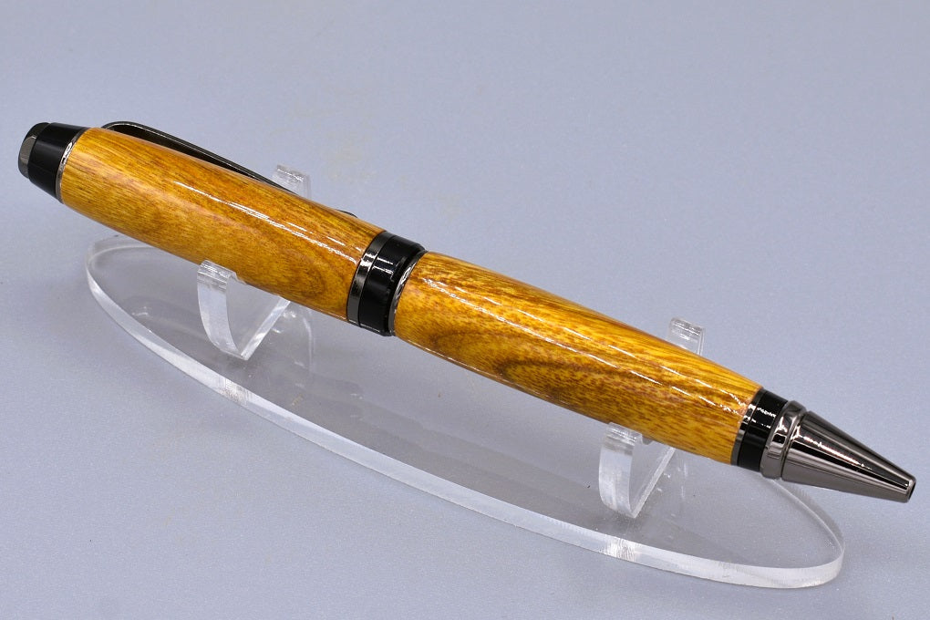 Handmade Cigar twist pen. Canary wood.