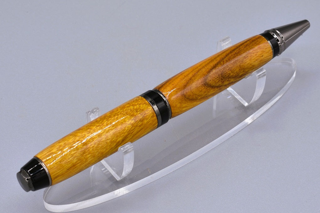 Handmade Cigar twist pen. Canary wood.