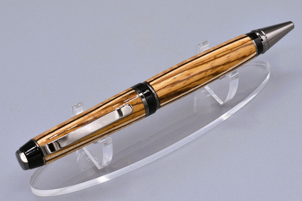 Handmade Cigar twist pen. Zebra, Maple Woods.