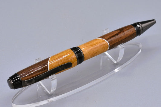 Handmade Cigar twist pen. Cherry, Walnut woods.