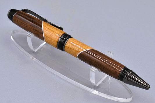Handmade Cigar twist pen. Cherry, Walnut woods.