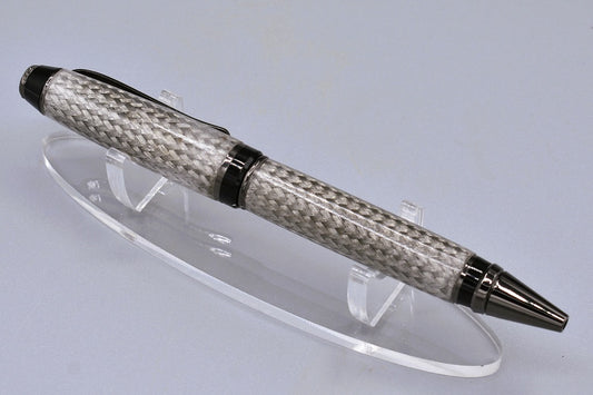 Handmade Cigar twist pen. Resin, braided stainless steel.