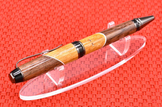 Handmade Cigar twist pen. Cherry, Walnut woods.