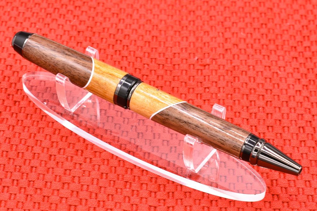 Handmade Cigar twist pen. Cherry, Walnut woods.
