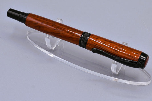 Handmade Knurl rollerball pen. Padauk wood.