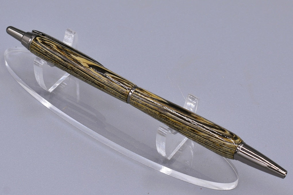 Handmade Slim click pen. Bleached Wenge wood.