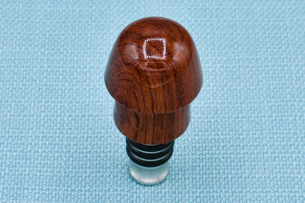 Handmade Bottle Stopper. Bubinga wood.