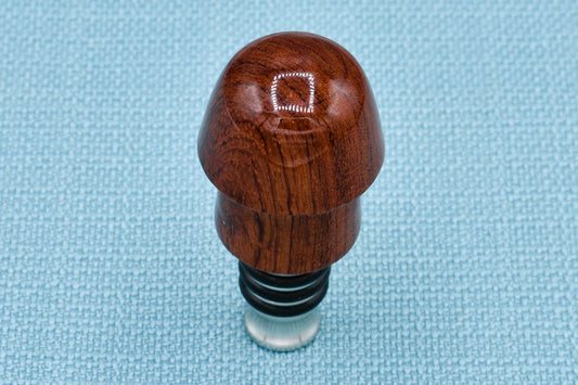 Handmade Bottle Stopper. Bubinga wood.