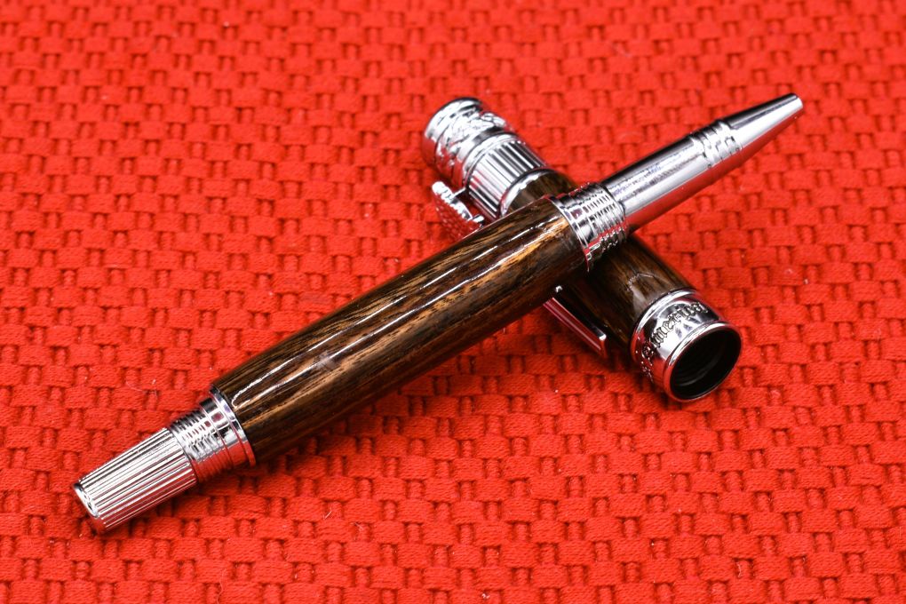Handmade Patriot Rollerball Pen. Curupau wood.
