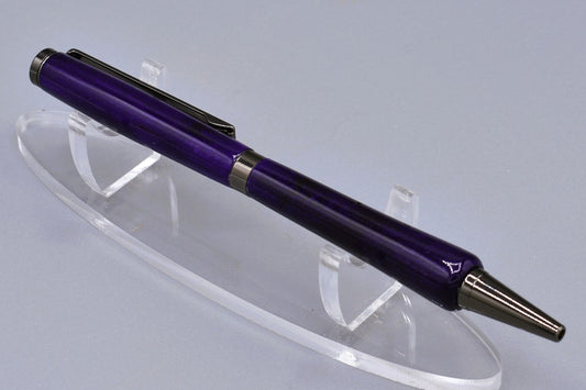 Handmade Slim twist pen. Dyed Cherry Wood.