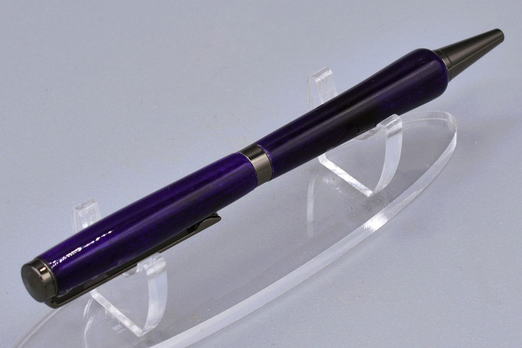 Handmade Slim twist pen. Dyed Cherry Wood.