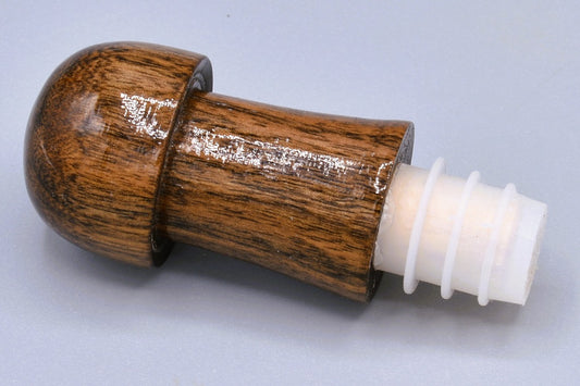 Handmade Silicone Bottle Stopper. Walnut wood.