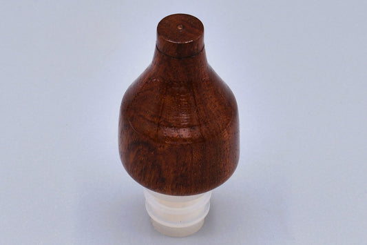 Handmade Silicone Bottle Stopper. Bubinga wood.