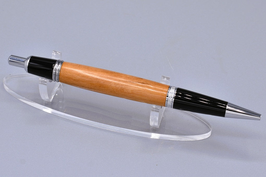 Handmade Large click pen. Cherry wood.