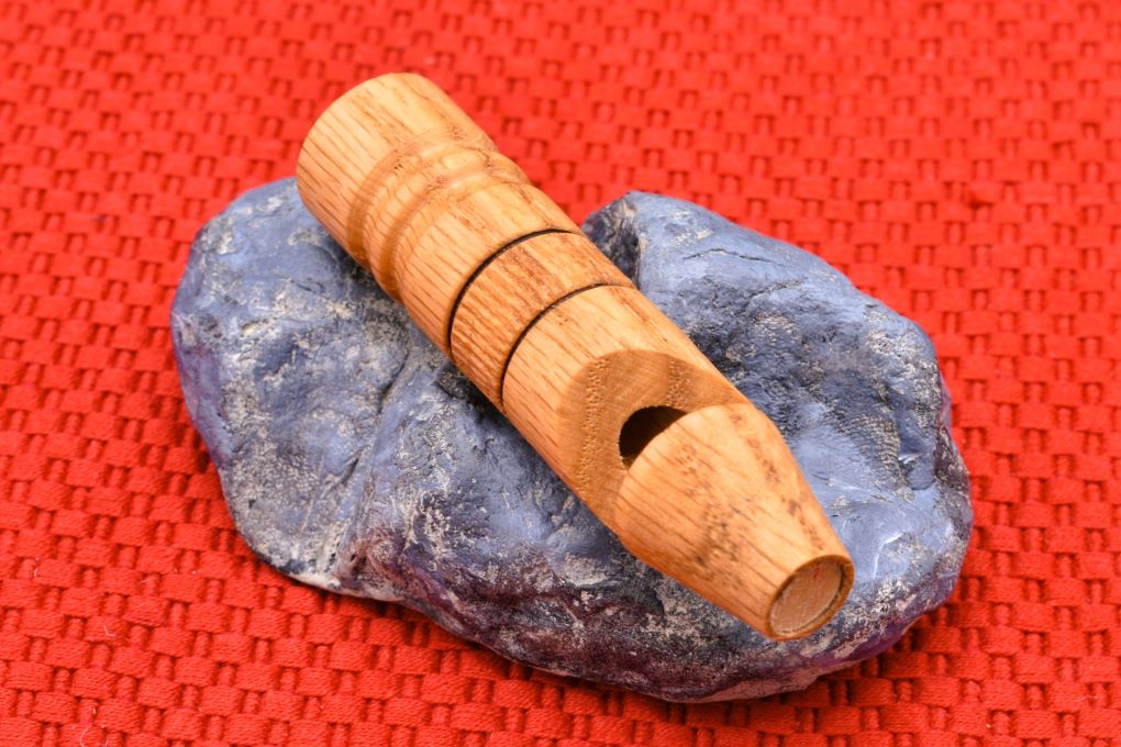 Handmade Classic Whistle. Red Oak wood.