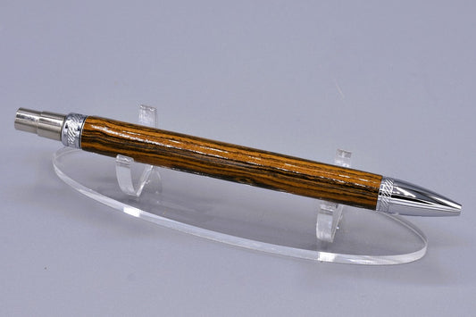 Handmade Thick click pen. Bocote wood.