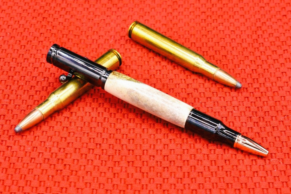 Handmade Bolt Action 30 cal. pen. Whitetail Deer antler.