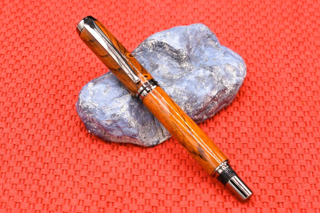 Handmade Thick capped rollerball pen. Cocobolo wood.