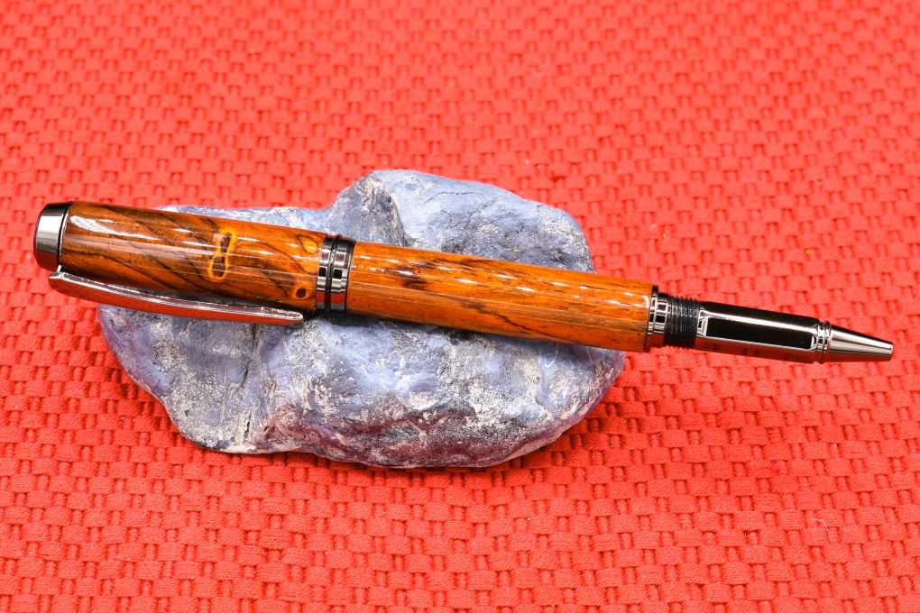 Handmade Thick capped rollerball pen. Cocobolo wood.