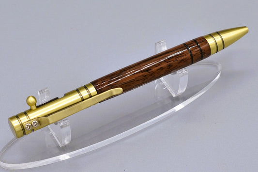 Handmade Bolt Action click pen. Walnut wood.