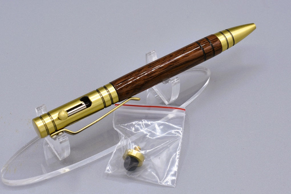 Handmade Bolt Action click pen. Walnut wood.