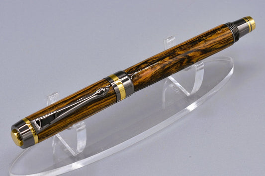 Handmade Classic Rollerball pen. Bocote wood.