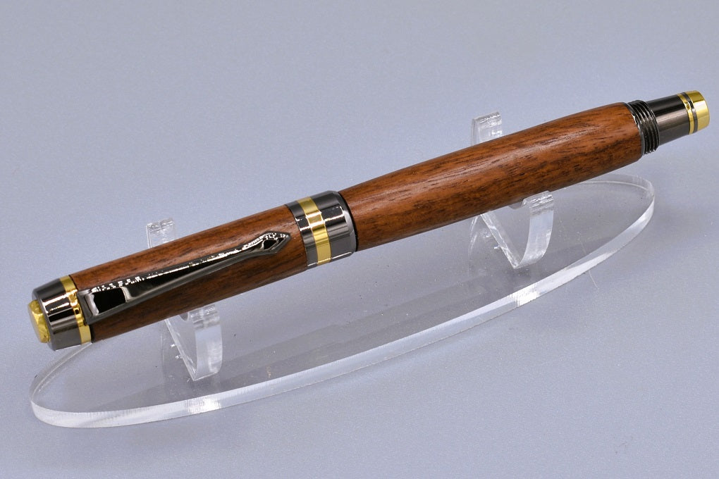 Handmade Classic rollerball pen. Granadillo wood.