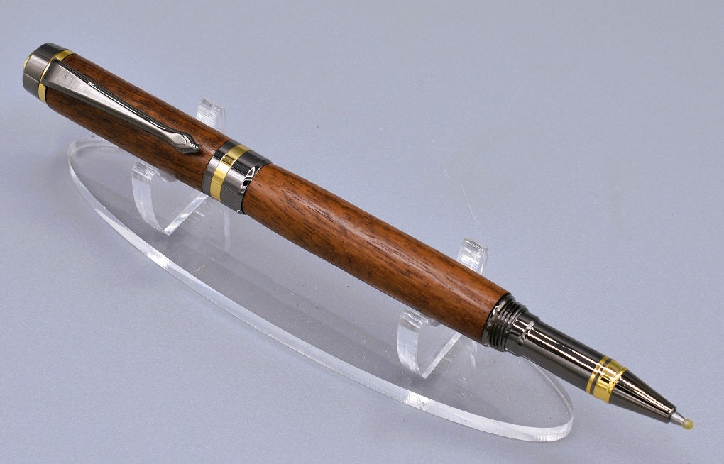 Handmade Classic rollerball pen. Granadillo wood.