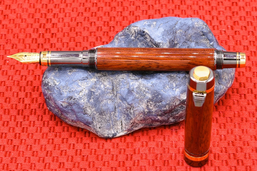 Handmade Classic fountain pen in Bloodwood.