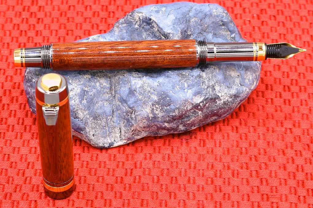 Handmade Classic fountain pen in Bloodwood.