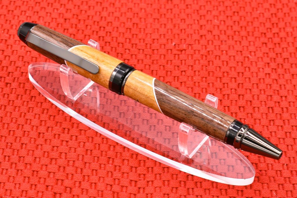 Handmade Cigar twist pen. Cherry, Walnut woods.