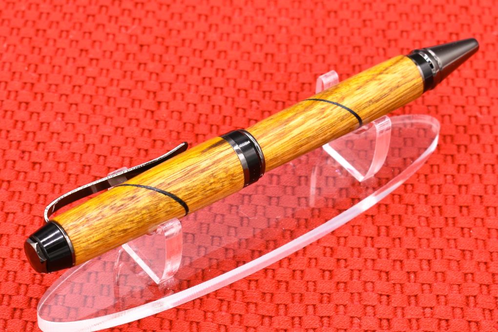 Handmade Cigar twist pen. Canary wood.