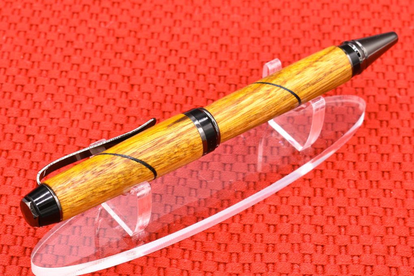 Handmade Cigar twist pen. Canary wood. – Grumpy Guy Pens