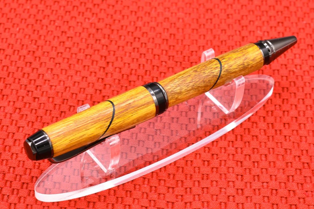 Handmade Cigar twist pen. Canary wood.