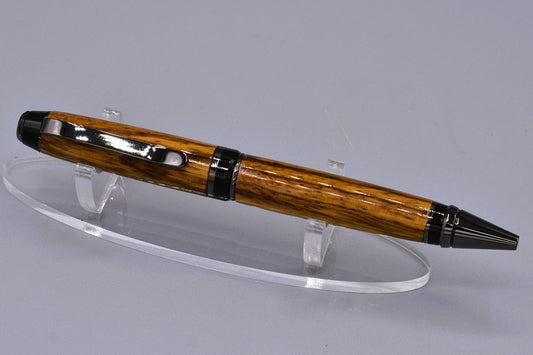 Handmade Cigar twist pen. Zebra wood.