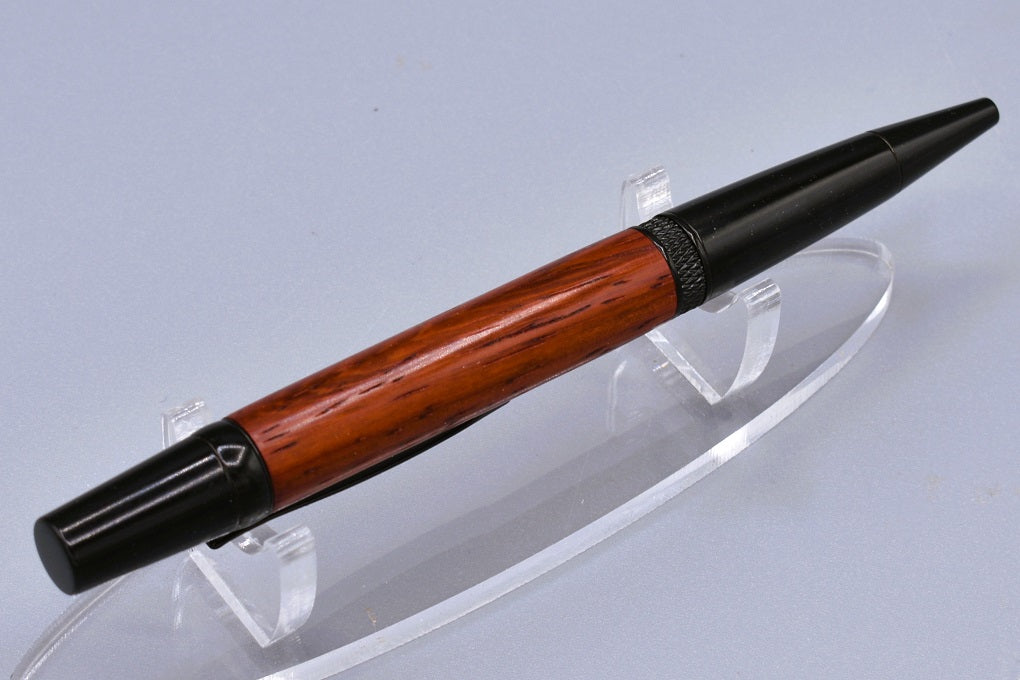 Handmade Knurl twist pen. Padauk wood.