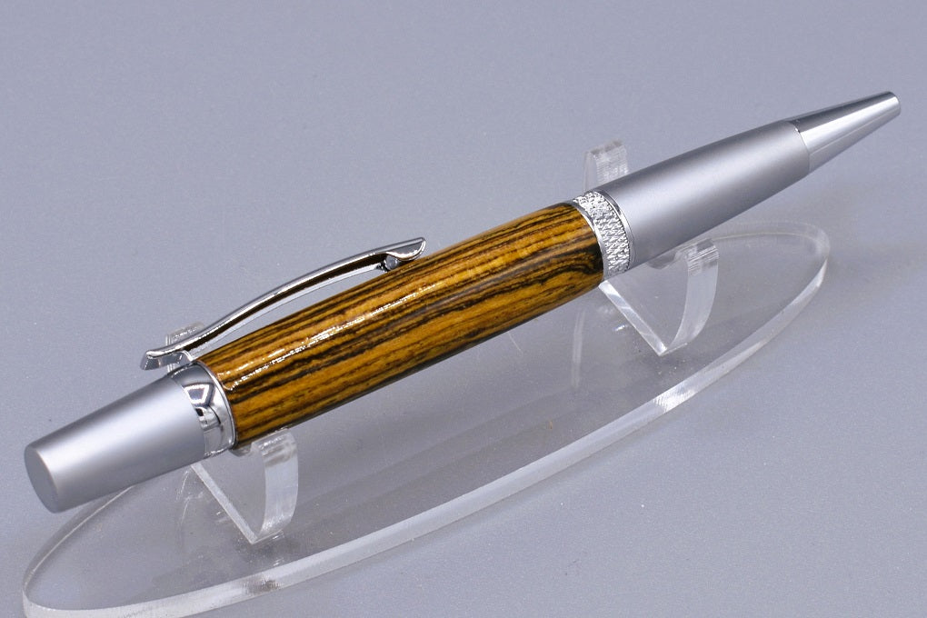 Handmade Knurl twist pen, Bocote wood 2.