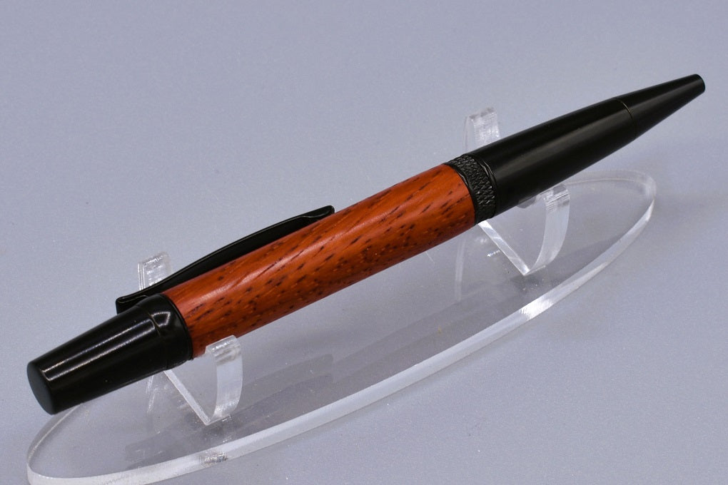 Handmade Knurl twist pen. Padauk wood. 2