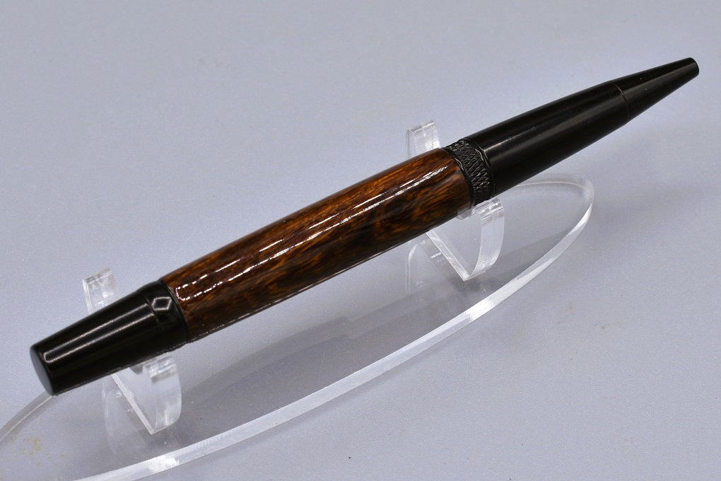 Handmade Knurl twist pen. Sonora desert Ironwood.